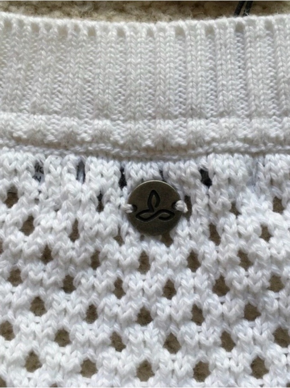 WOMENS PRANA KOKIMO SWEATER IN WHITE SIZE XSm Prep Chic Festival Cottagecore - Picture 6 of 7